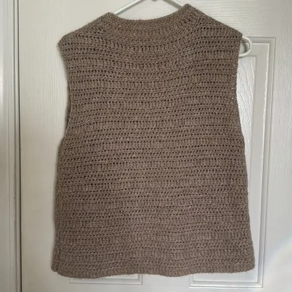 Eileen fisher 100% baby alpaca mock neck sweater vest  size XXS - Picture 5 of 9
